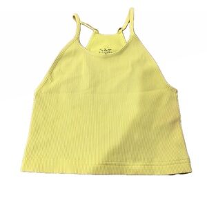 FP Movement by Free People Yellow Ribbed Crop Top